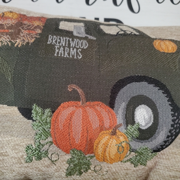 Fall Farmhouse Truck Throw Pillow-NWT - Picture 2 of 4
